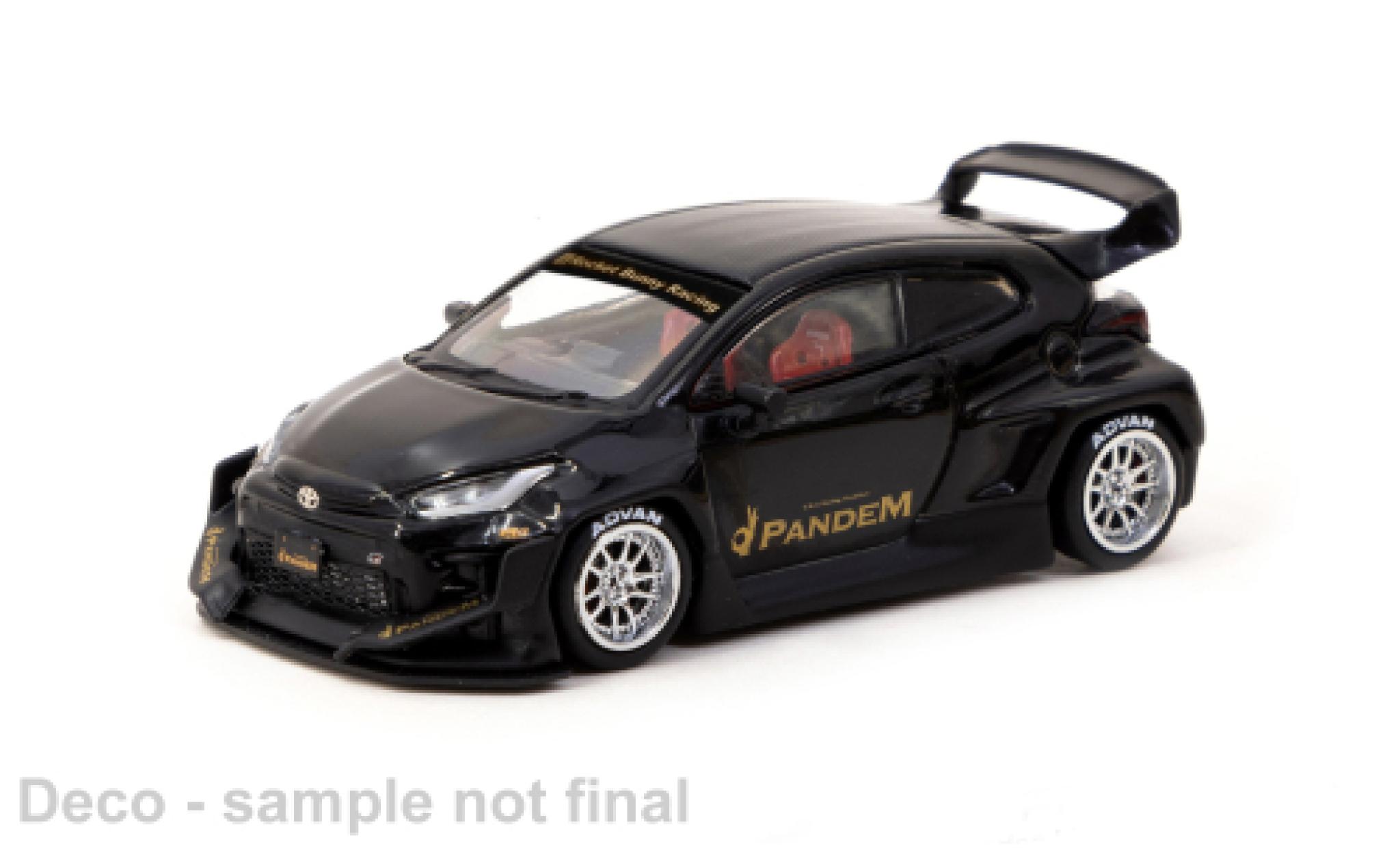 Diecast model cars Toyota Yaris 1 64 Tarmac Works GR Pandem black Alldiecast