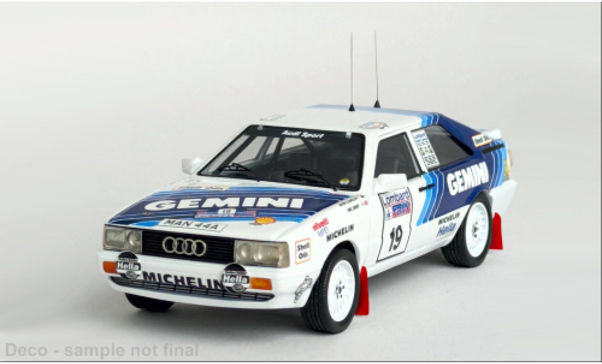 Diecast model cars Audi Quattro 1/18 Sun Star A2 No.2 Sport