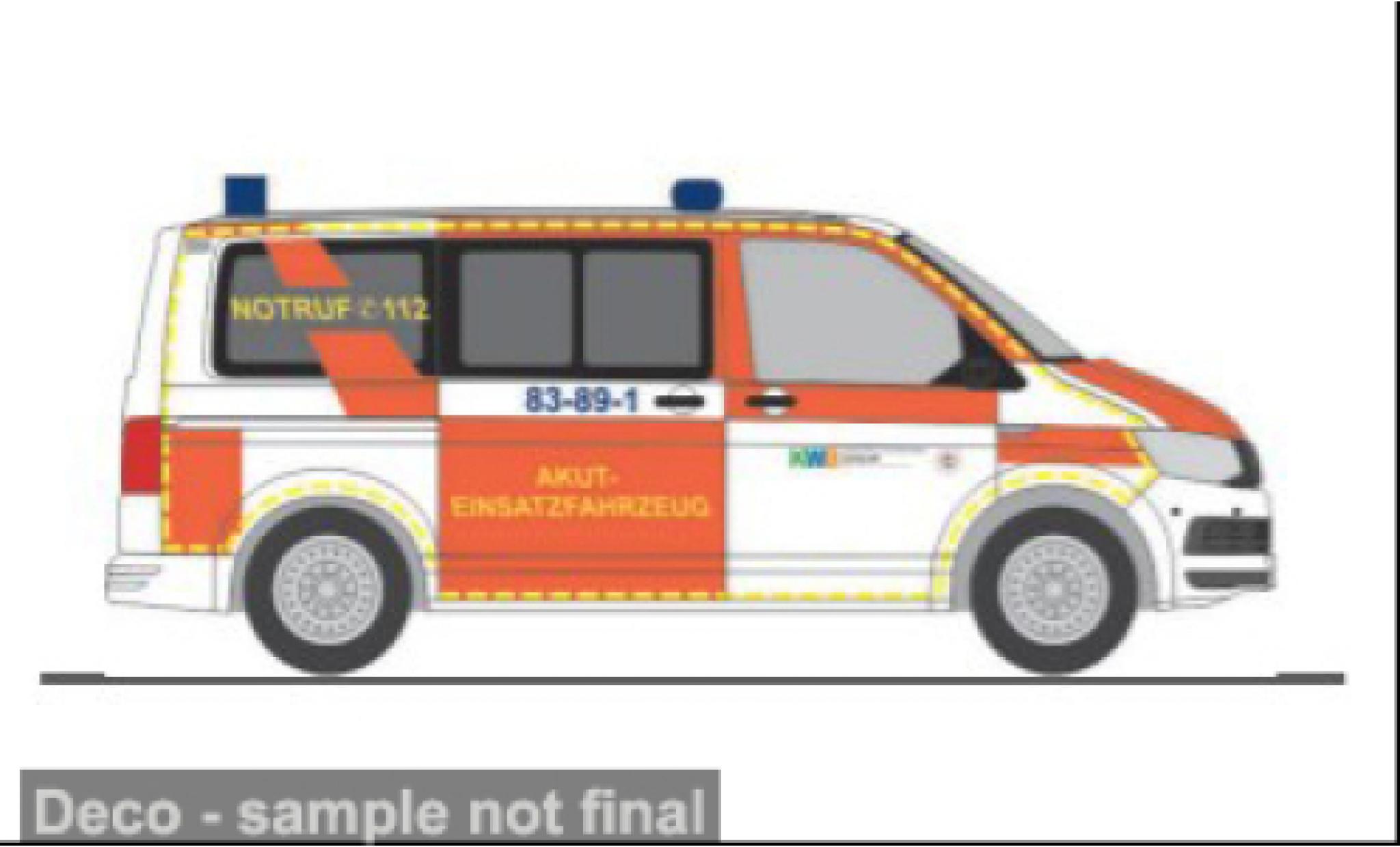 Volkswagen T6 1/87 Rietze Akut-Einsatzfahrzeug Goslar 1:87 diecast model cars