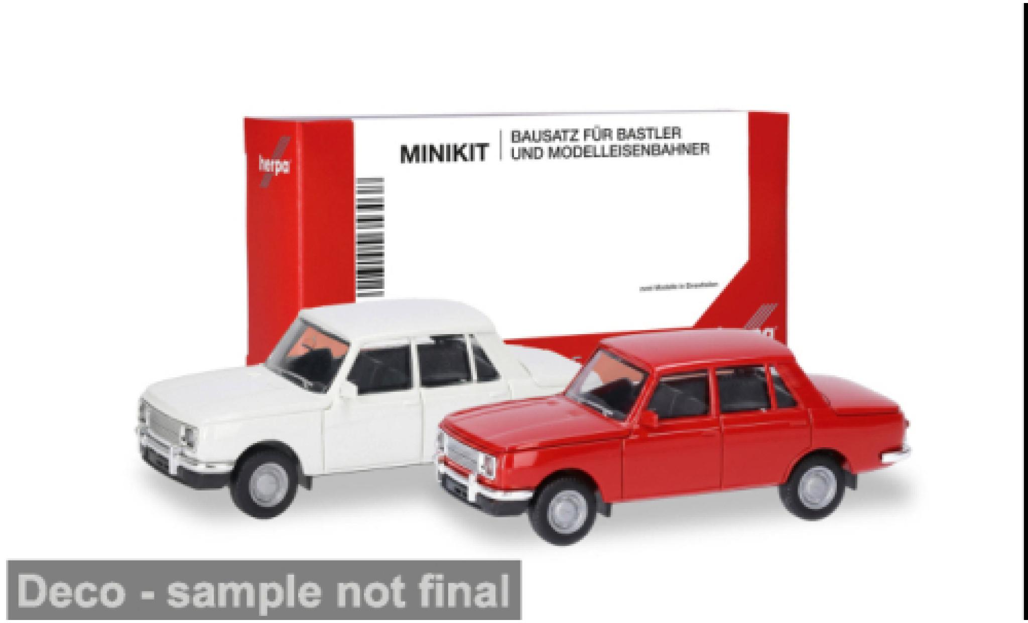 Wartburg 353 1/87 Herpa MiniKit weiss/rot 1:87 diecast model cars