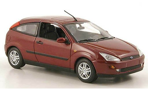 Ford Focus Berline 1/43 Minichamps red 3-portes 2002 diecast model cars