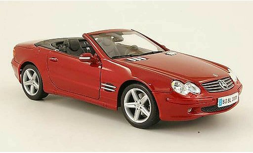 Mercedes Classe SL cabriolet 1/18 Maisto red open 2001 diecast model cars