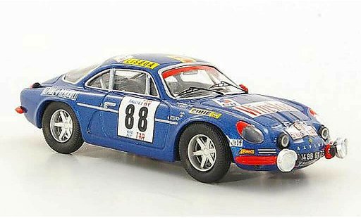 Alpine A110 1600 s 1/43 Trofeu No.88 J.P.Nicolas / J.Todt TAP Rally 1971 diecast model cars