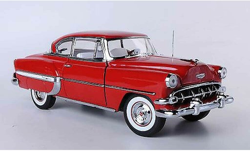 Chevrolet Bel Air Coupe 1/18 Sun Star 1954 Hardtop red diecast model cars