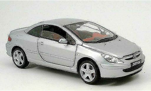 Peugeot 307 CC 1/18 Solido grey 2003 diecast model cars
