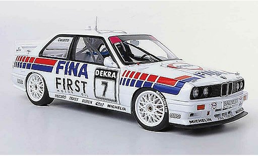 Bmw M3 dtm 1/18 Autoart DTM E30 No.7 Fina J.Cecotto -Saison 1992 diecast model cars