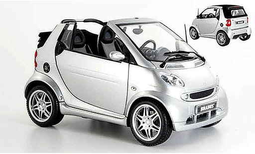 Smart ForTwo Brabus 1/18 Kyosho cabrio grey 2003 diecast model cars