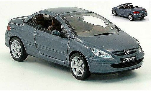 Peugeot 307 WRC 1/43 Norev CC anthracite avec funktionsfahigem hood 2004 diecast model cars