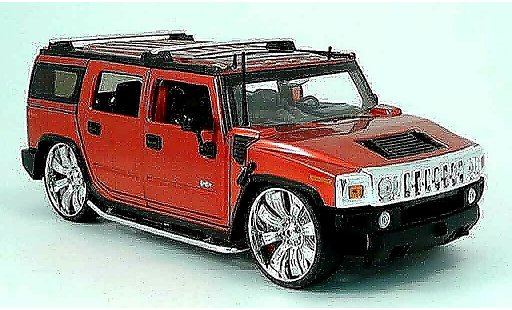 Hummer H2 Tuning 1/18 Jada Toys red 2003 diecast model cars
