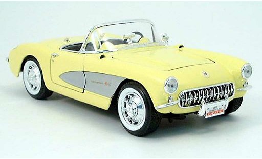 Chevrolet Corvette Convertible 1/18 Yat Ming C1 yellow 1957 diecast model cars