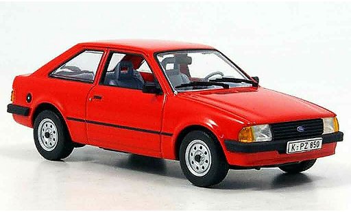 Ford Escort MK3 1/43 Minichamps 3 turer red 1981 diecast model cars