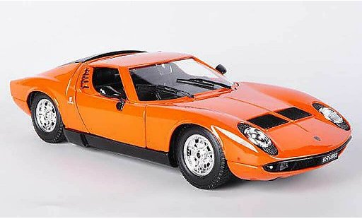 Lamborghini Miura Base 1/18 Burago orange 1968 diecast model cars