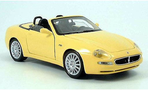 Maserati GT Spyder Base 1/18 Burago yellow 2003 diecast model cars