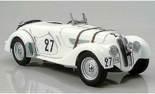 Bmw 328 le mans 1/18 Autoart 1938 roadster white numero 27 diecast model cars