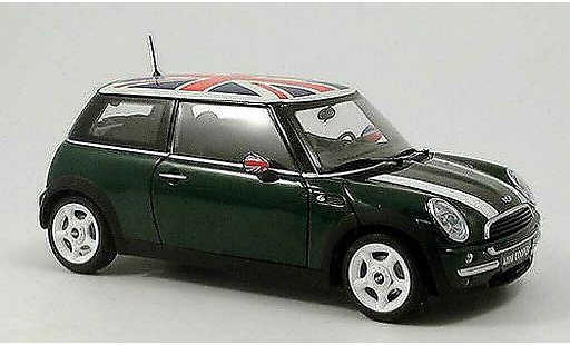Mini Cooper D 1/18 Kyosho green bandes whites et drapeau anglais sur le toit diecast model cars