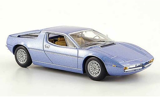 Maserati Merak Base 1/43 Minichamps grey blue 1974 diecast model cars