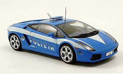 Lamborghini Gallardo Base 1/43 Autoart police italienne blue diecast model cars