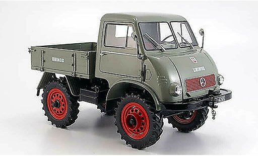 Mercedes Unimog 401-404 1/18 Schuco 401 avec westfalia kabine grey diecast model cars