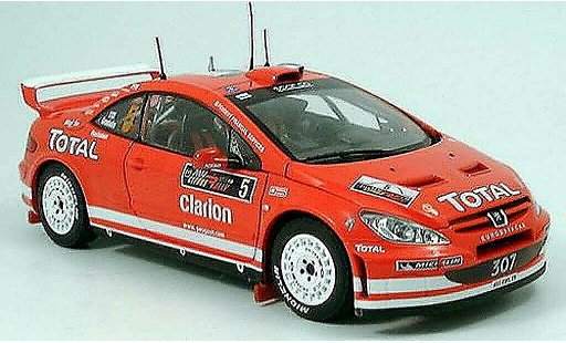 Peugeot 307 WRC 1/18 Sun Star no.5 total rallye chypre 2004 diecast model cars