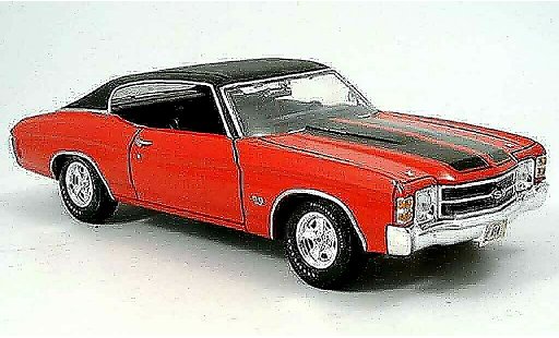 Chevrolet Chevelle SS 1/18 Maisto 1971 SS454 red black diecast model cars