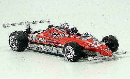 Ferrari 126 C 1/43 Brumm C2 No.28 D.Pironi GP Long Beach avec Pilot diecast model cars