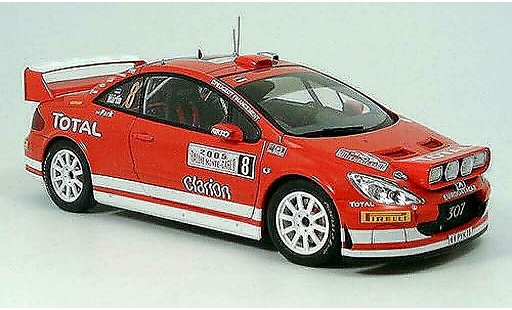 Peugeot 307 WRC 1/18 Autoart no.8 total rallye monte carlo 2005 diecast model cars
