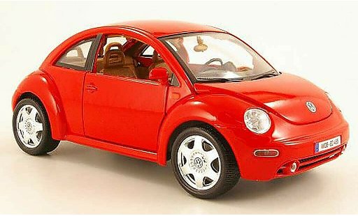 Volkswagen New Beetle Base 1/18 Burago red 1998 diecast model cars