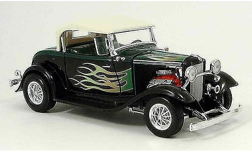 Ford Hot Rod 1932 1/18 Yat Ming roadster street rod green/black avec flammen diecast model cars