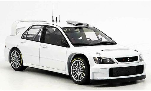 Mitsubishi Lancer Evolution IX 1/18 Autoart wrc white plain body version 2005 diecast model cars