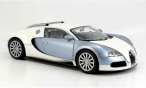 Bugatti Veyron coupe 1/18 Autoart 16.4 white/blue diecast model cars