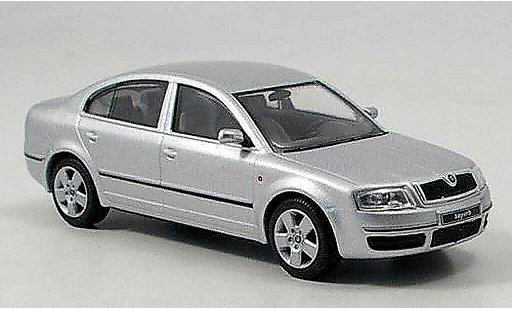Skoda Superb Base 1/43 Abrex grey diecast model cars