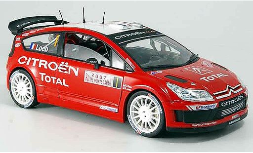 Citroen C4 WRC 1/18 Solido no.1 loeb/elena rallye monte carlo 2007 diecast model cars