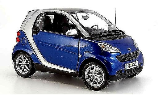 Smart ForTwo Base 1/18 Minichamps blue grey 2007 diecast model cars