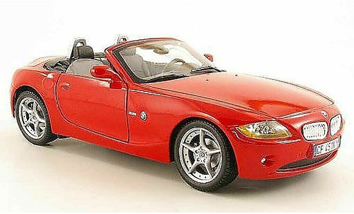 Bmw Z4 roadster 1/18 Burago E85 red diecast model cars