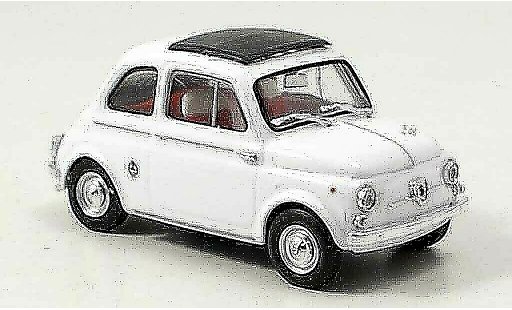 Fiat 595 Abarth 1/43 Brumm white avec capote folding roof 1963 diecast model cars
