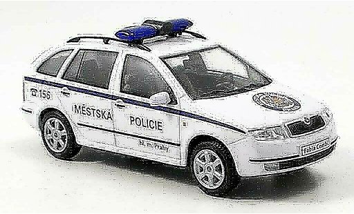 Skoda Fabia Police 1/43 Abrex combi prag tschechien diecast model cars