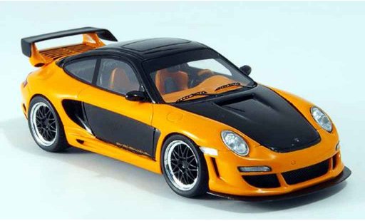 Gemballa GTR 650 1/43 Spark black orange 2007 diecast model cars