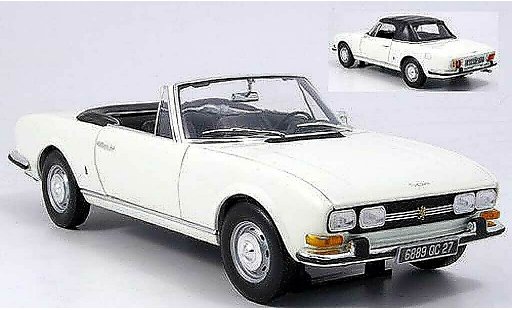 Peugeot 504 Cabriolet 1/18 Norev Convertible white 1970 diecast model cars