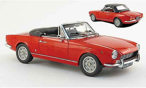 Fiat 124 Sport Spider 1/18 Sun Star (as1) red diecast model cars