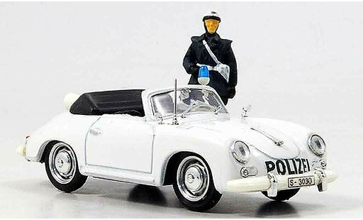 Porsche 356 1952 1/43 Brumm police Germany avec Figur diecast model cars