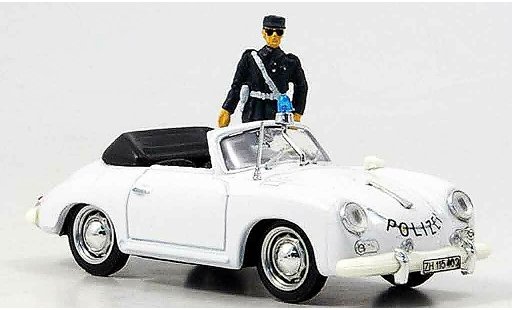 Porsche 356 1952 1/43 Brumm police Schweiz avec Figur diecast model cars