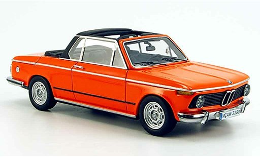 Bmw 2002 Cabriolet Baur 1/43 Neo Tii (E 10) Convertible orange 1974 diecast model cars