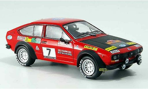 Alfa Romeo Alfetta gtv 2.0 1/43 M4 V no.7 rallye elba 1979 diecast model cars