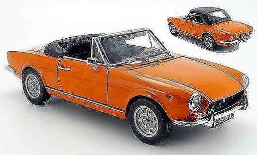 Fiat 124 Limousine 1/18 Sun Star orange geoffnetes hood 1969 diecast model cars