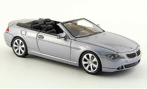 Bmw 635 cabriolet 1/43 Minichamps E64 d Convertible grey metalliseegrey 2006 diecast model cars