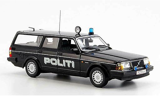 Volvo 240 Base 1/43 Minichamps Estate police Politi diecast model cars