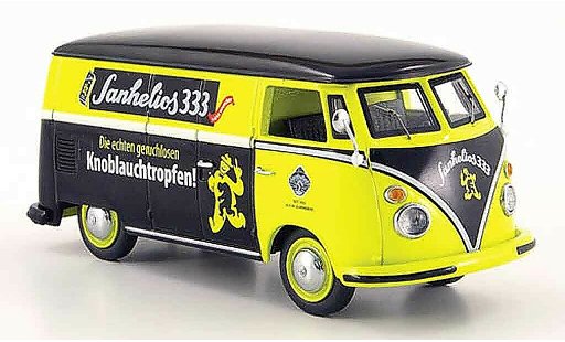 Volkswagen Combi Base 1/43 Schuco t 1 van sanhelios 333 yellow black diecast model cars