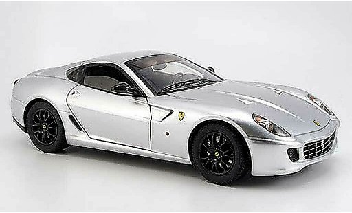 Ferrari 599 GTB 1/18 Hot Wheels Elite grey metallisee diecast model cars