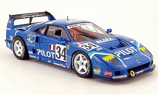 Ferrari F40 course 1/18 Hot Wheels Elite no.34 pilot 24h le mans 1995 diecast model cars