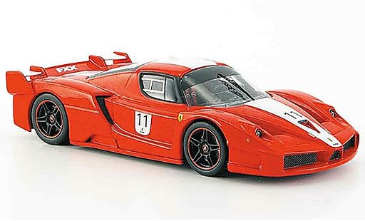 Ferrari Enzo FXX 1/43 Hot Wheels Elite no.11 signalrot avec whiteem stripes diecast model cars